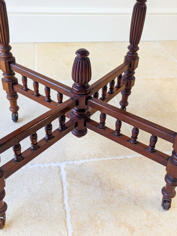 Antique Victorian Mahogany Octagonal Centre Table c.1890