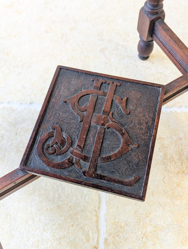 Antique Carved Mahogany Occasional Table c.1900