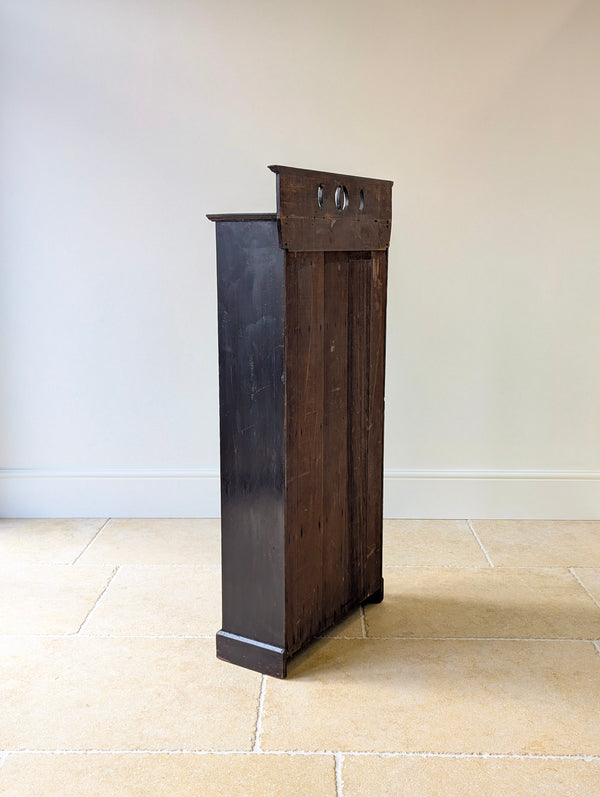 Antique Late Victorian Stained Pine Bookcase c.1890