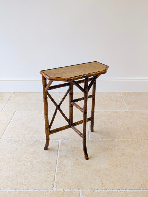 Antique Victorian Bamboo Side Table c.1890