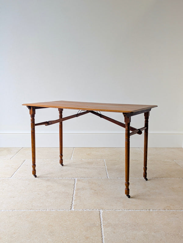 Antique Edwardian Oak Folding Table c.1905