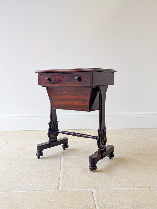 Antique Victorian Mahogany Sewing Table c.1880