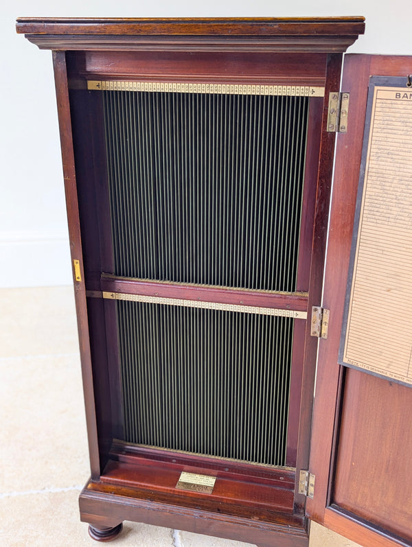 Antique Edwardian Mahogany Record Cabinet c.1910
