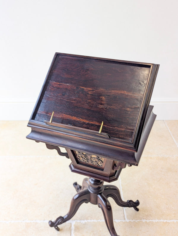 Antique Victorian Rosewood Sewing / Reading Table c.1850