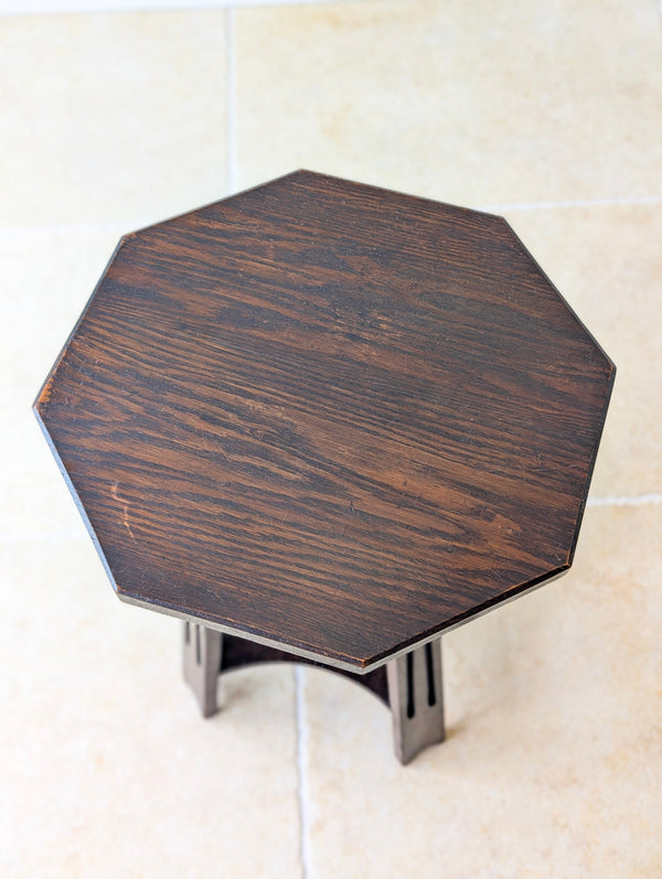 Antique Arts & Crafts Oak Occasional Table c.1900