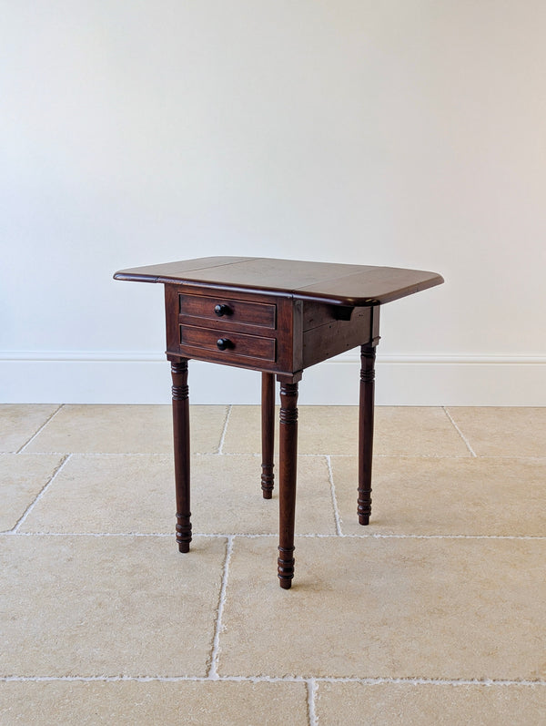 Antique Early Victorian Mahogany Pembroke Work Table c.1850