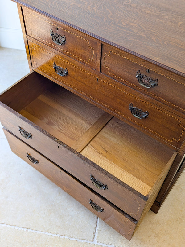 Antique Edwardian Oak Chest of Drawers c.1910
