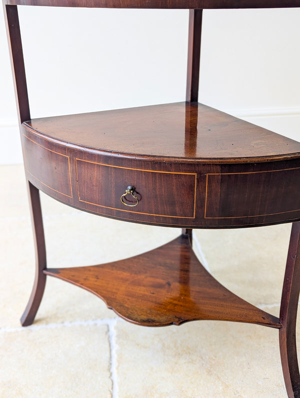 Antique Georgian Mahogany Corner Stand c.1810