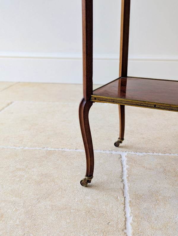 Antique Victorian Mahogany Two-Tier Occasional Table by W. Turner Lord & Co c.1880