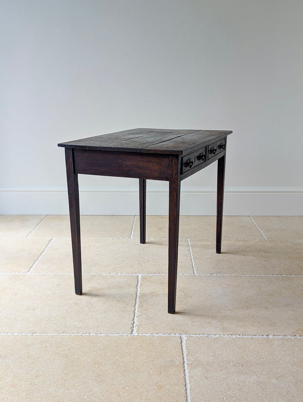 Antique George III Country House Oak Side Table c.1800