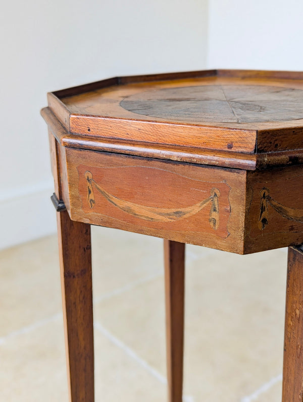 Antique Georgian Mahogany Octagonal Sheraton Urn Stand c.1780