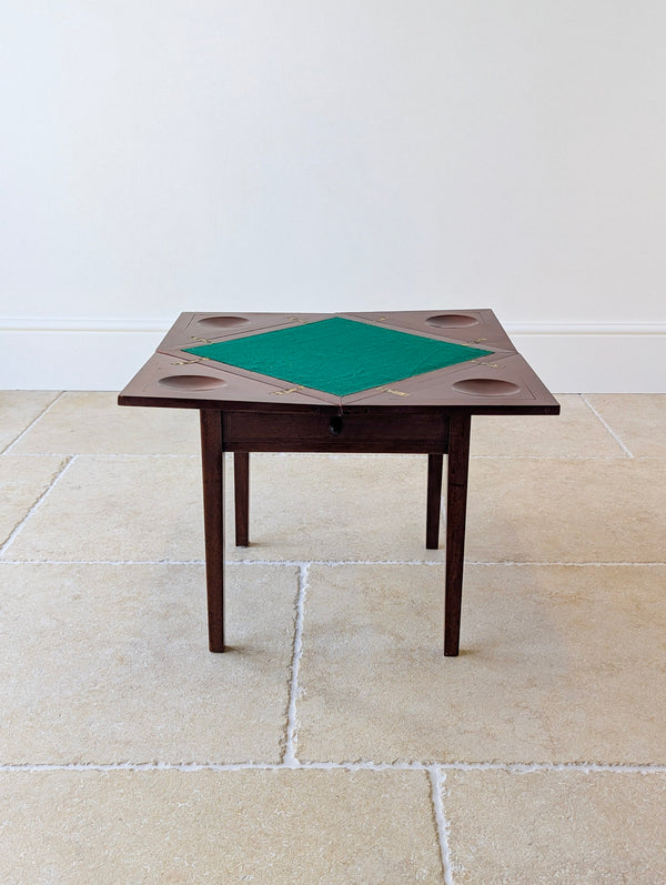 Antique Edwardian Mahogany Diminutive Envelope Card Table c.1910