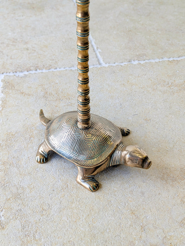 Antique Early 20th Century Brass Tortoise Floor-Standing Cigar Stand c.1920