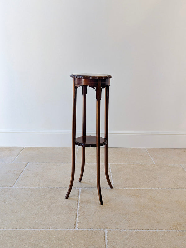 Antique Edwardian Inlaid Mahogany Torchère c.1905