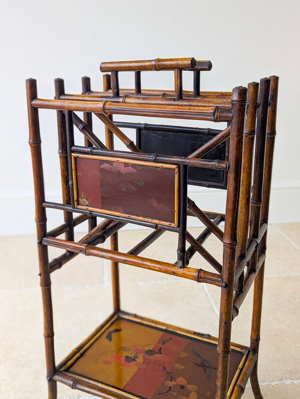 Antique Victorian Aesthetic Movement Bamboo Canterbury c.1890