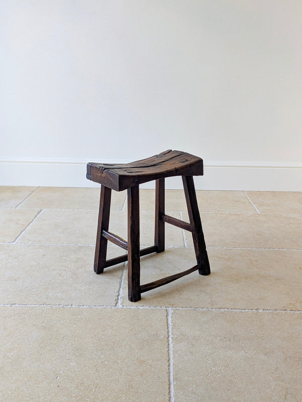 Antique Georgian Oak Vernacular Stool c.1750