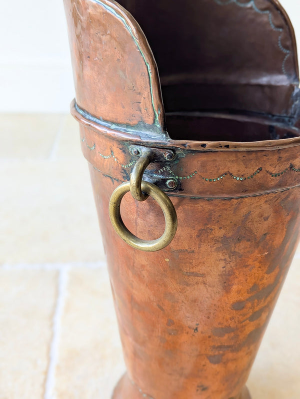 Antique 19th Century French Copper Grape Hod c.1890