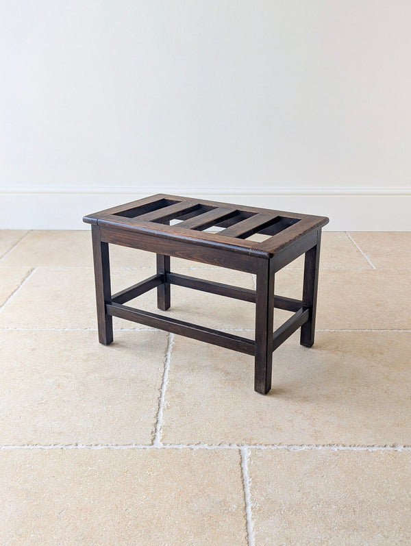 Antique Edwardian Oak Luggage Stand c.1910