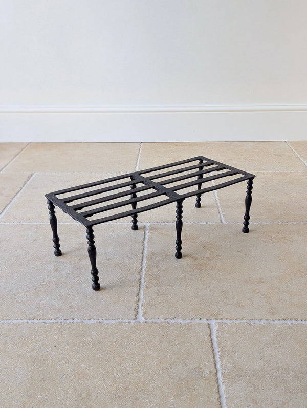 Antique Georgian Country-House Wrought Iron Hearth Footman c.1800