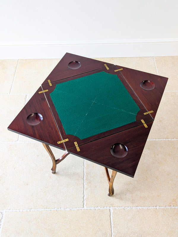 Antique Edwardian Mahogany Envelope Card Table c.1905