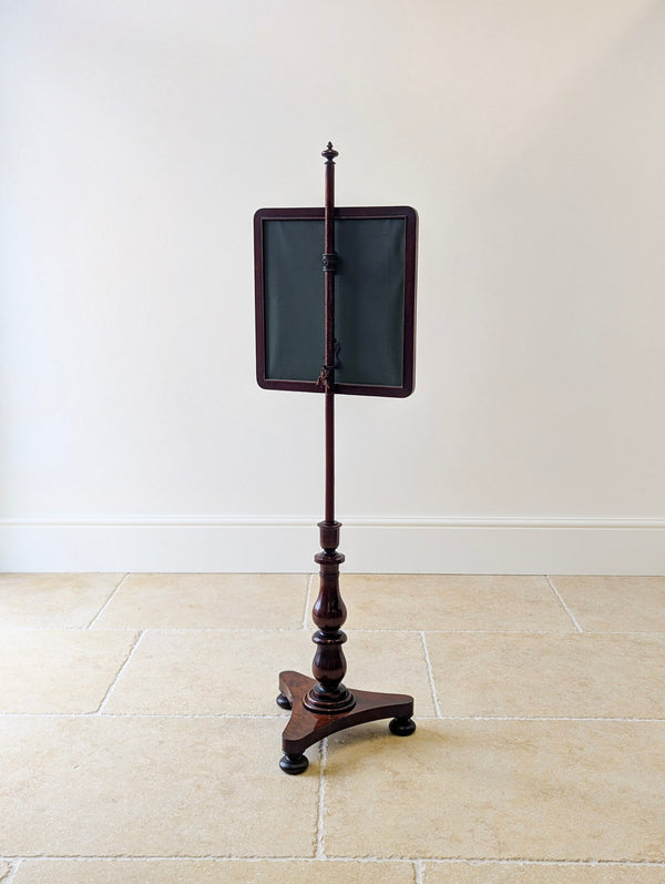 Antique William IV Rosewood Pole Screen c.1830