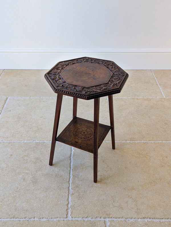Antique Victorian Walnut Arts & Crafts Occasional Table c.1890