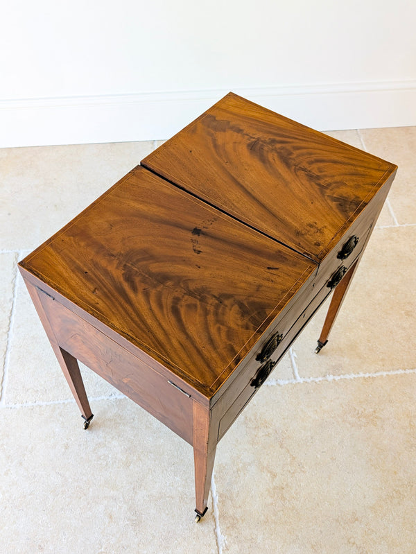 Antique Georgian Mahogany Folding Dressing Table c.1790
