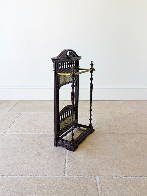 Antique Edwardian Aesthetic Movement Cast Iron Stick Stand by Coalbrookdale c.1905