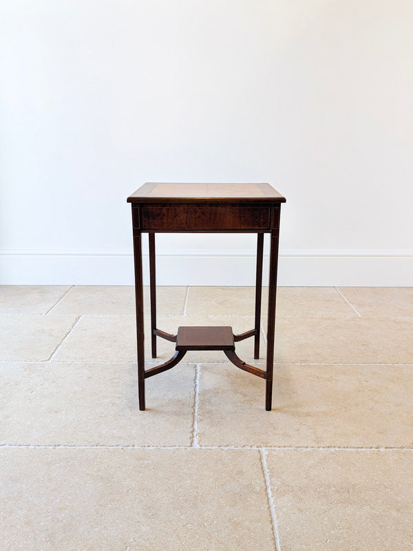 Antique George III Inlaid Mahogany & Burr Yew Occasional Table c.1790