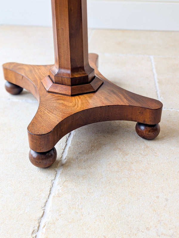 Antique Mid Victorian Mahogany Pedestal Side Table c.1860