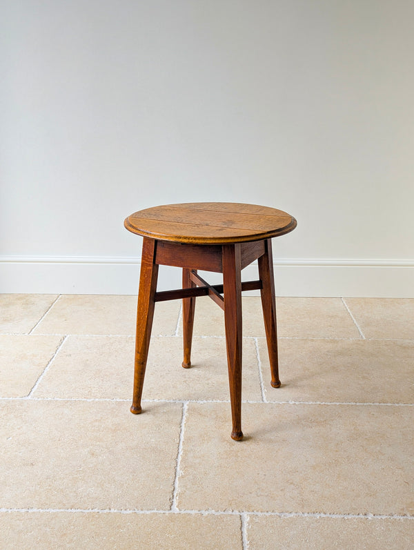 Antique Edwardian Oak Circular Pub Table by Gaskell & Chambers c.1910