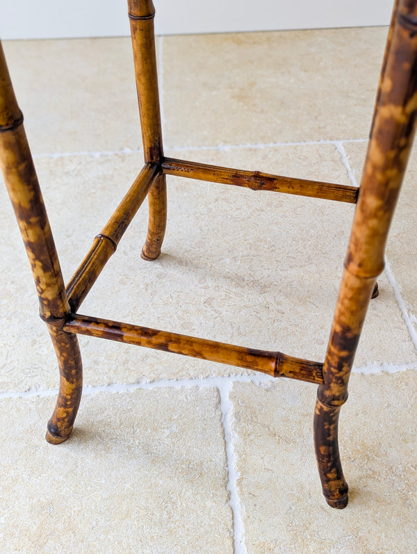 Antique Victorian Aesthetic Movement Inlaid Bamboo Occasional Table c.1880
