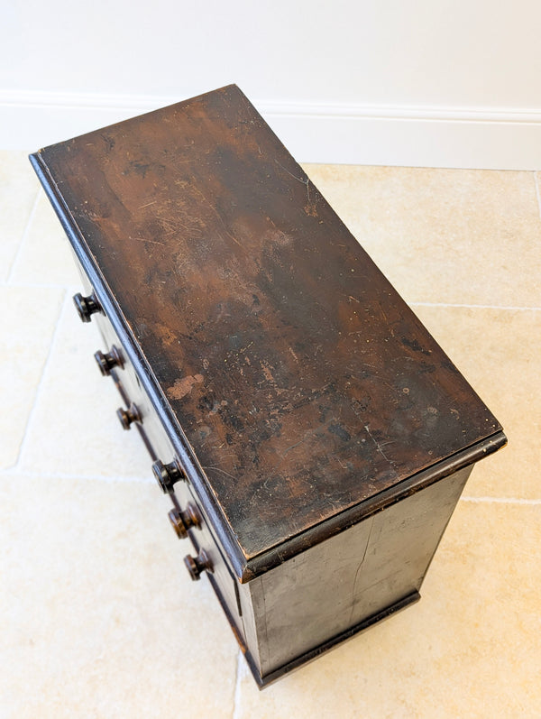 Antique Victorian Welsh Painted Pine Chest of Drawers c.1860