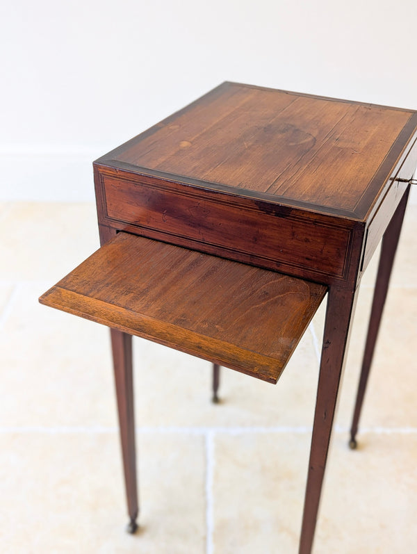 Antique Scottish Regency Satin Birch Table with Lateral Slide c.1810