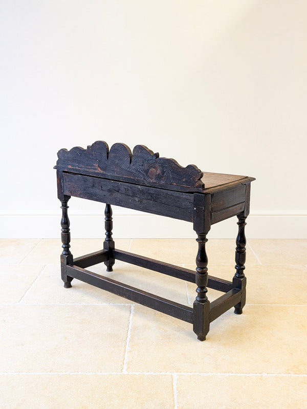 Antique Late Victorian Jacobean Revival Oak Side Table c.1890