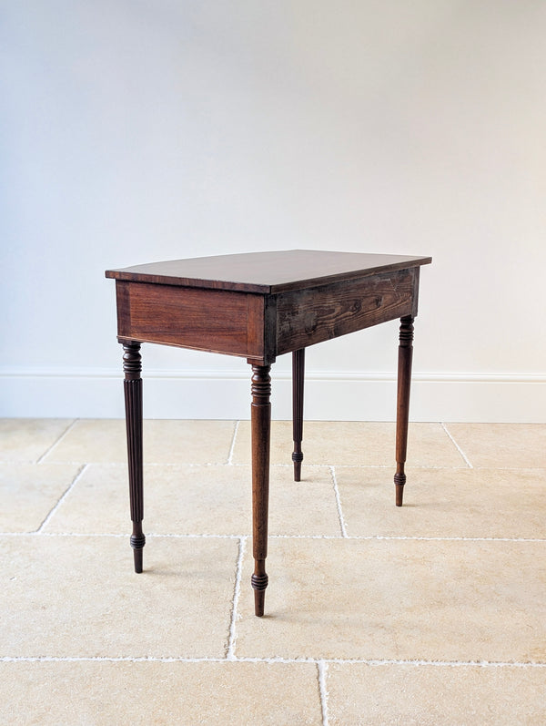 Antique Early 19th Century Mahogany Bow-Front Writing Table