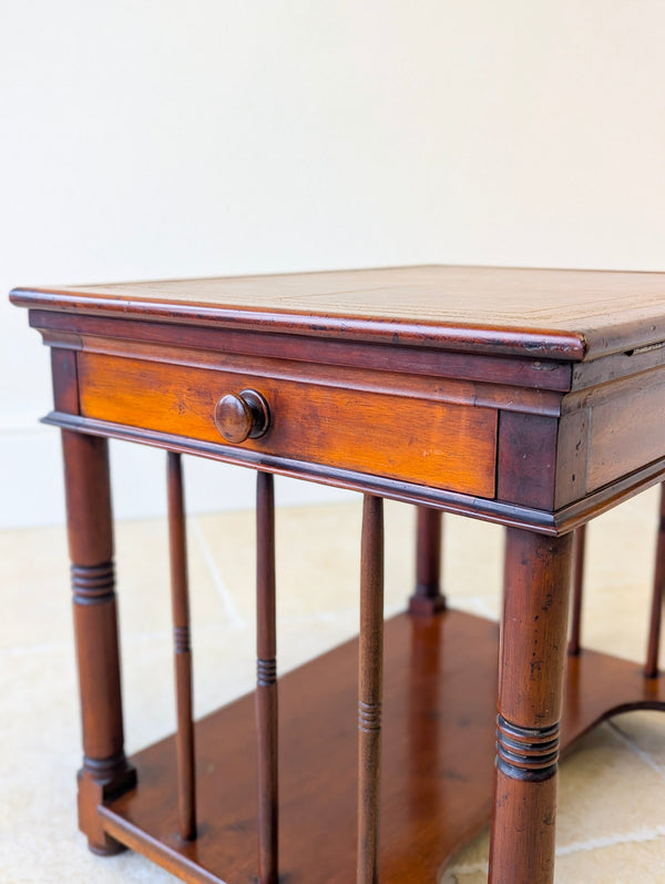 Antique Victorian Mahogany Library Chairside Reading Table c.1890
