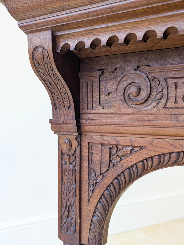 Antique Victorian Gothic Revival Oak Lectern c.1893