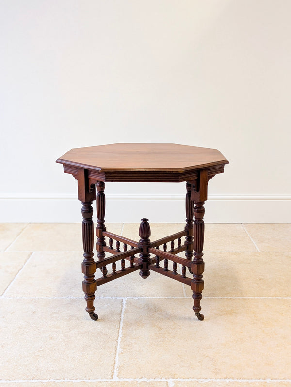 Antique Victorian Mahogany Octagonal Centre Table c.1890