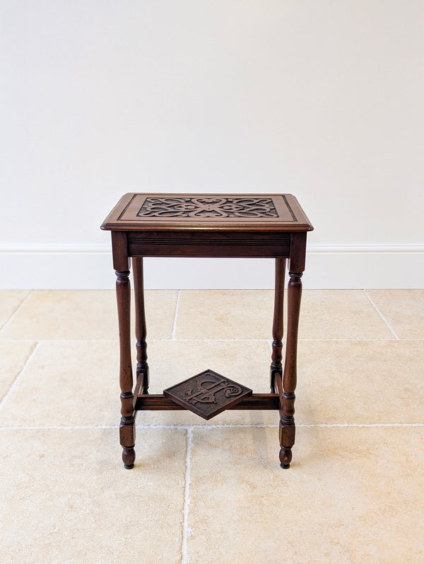 Antique Carved Mahogany Occasional Table c.1900