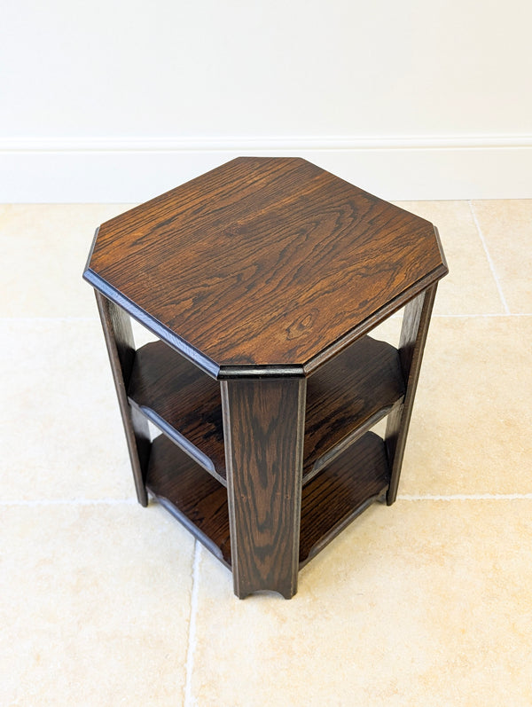 Antique Early 20th Century Oak Book Table c.1920