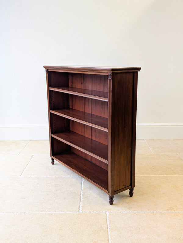 Antique Late Victorian Mahogany Open Bookcase c.1890