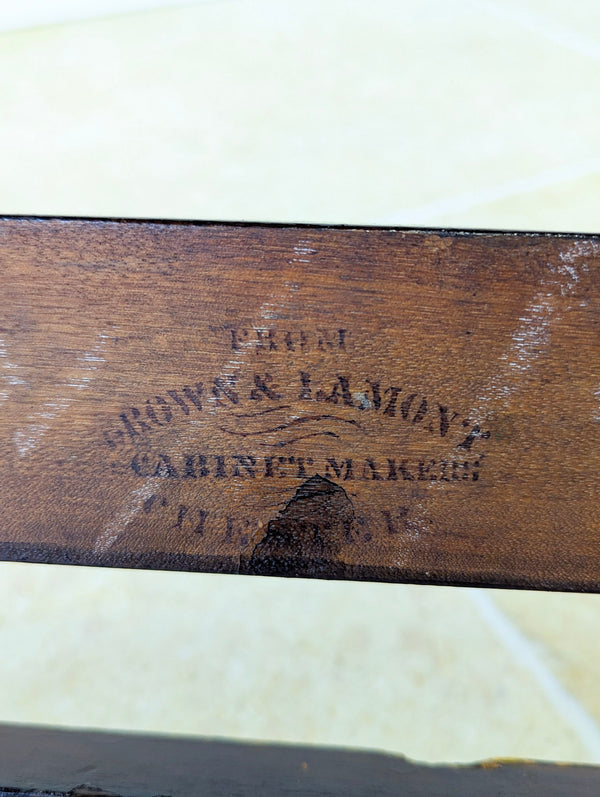 Antique Victorian Beech Luggage Stand by Brown & Lamont c.1870