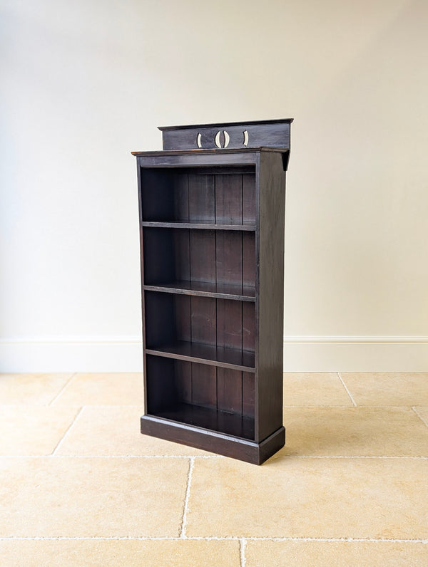 Antique Late Victorian Stained Pine Bookcase c.1890