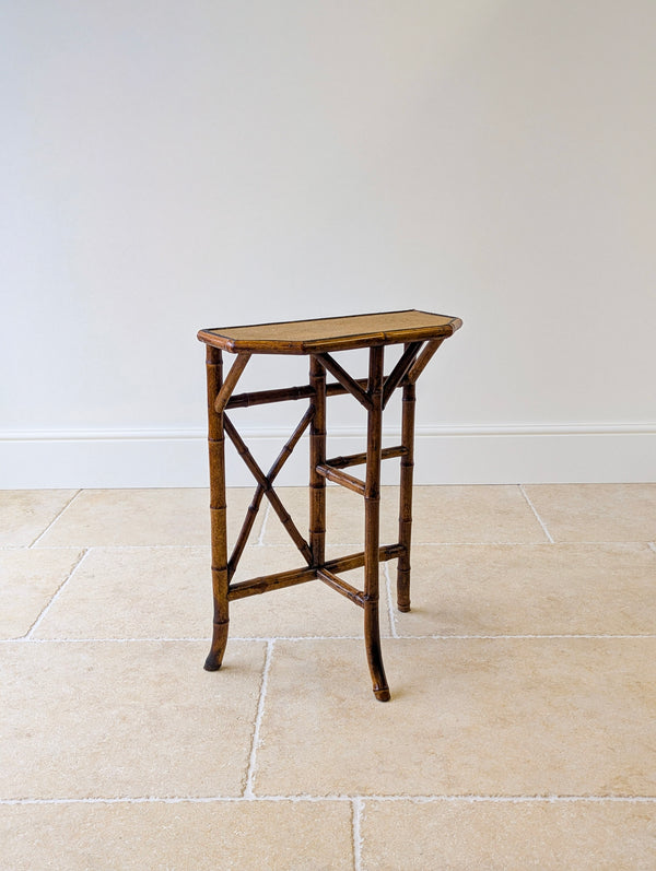 Antique Victorian Bamboo Side Table c.1890