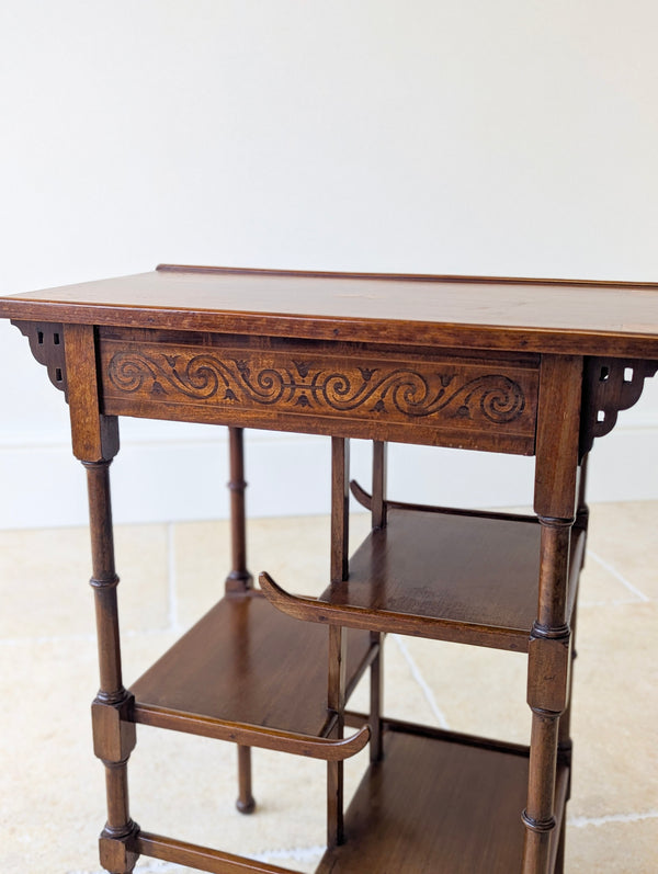 Antique Edwardian Mahogany Anglo-Japanese Pagoda Occasional Table c.1910