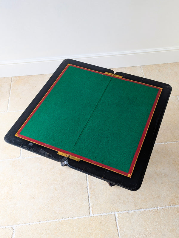 Antique Victorian Aesthetic Movement Mahogany Card Table c.1880