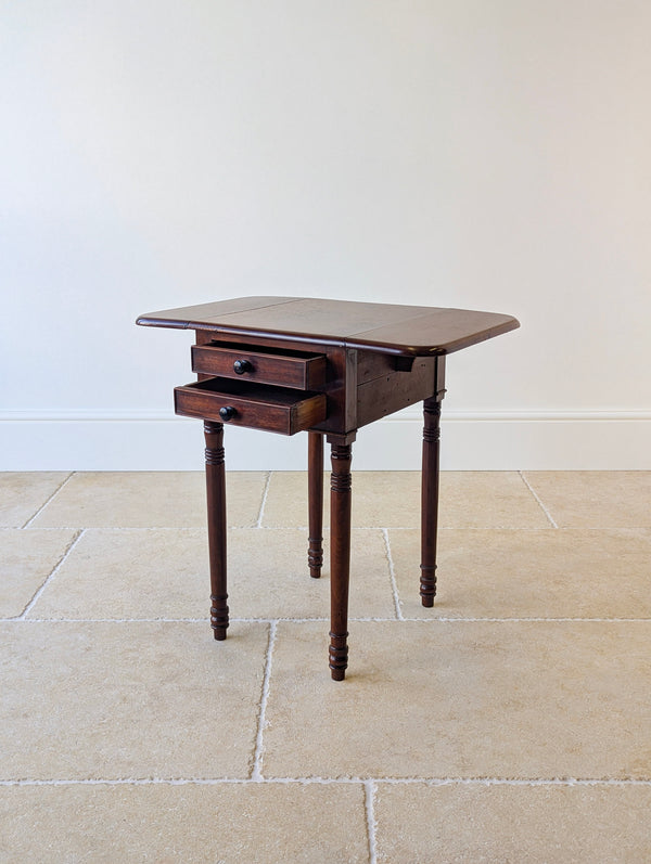 Antique Early Victorian Mahogany Pembroke Work Table c.1850