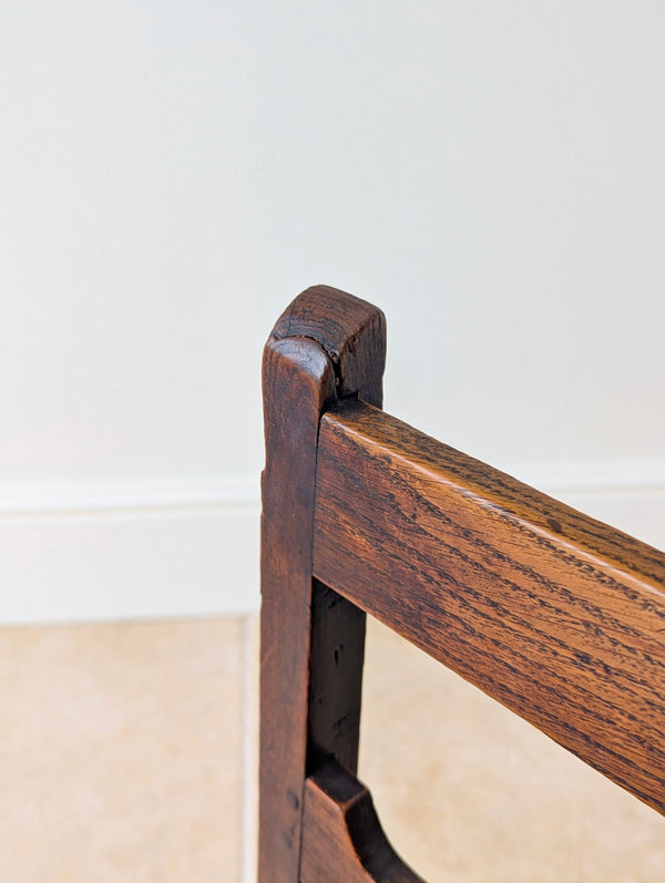 Pair of Antique Georgian Oak Country Side Chairs c.1800