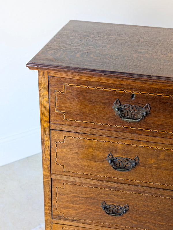Antique Edwardian Oak Chest of Drawers c.1910